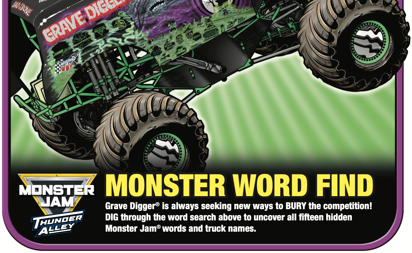 Monster Jam Word Find